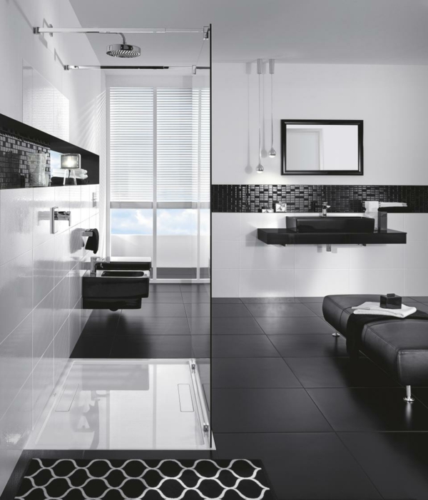 21 Cool Black And White Bathroom Design Ideas Black White Modern Bathroom Design