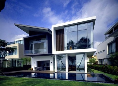 View Exterior Minimalist Industrial House Design PNG