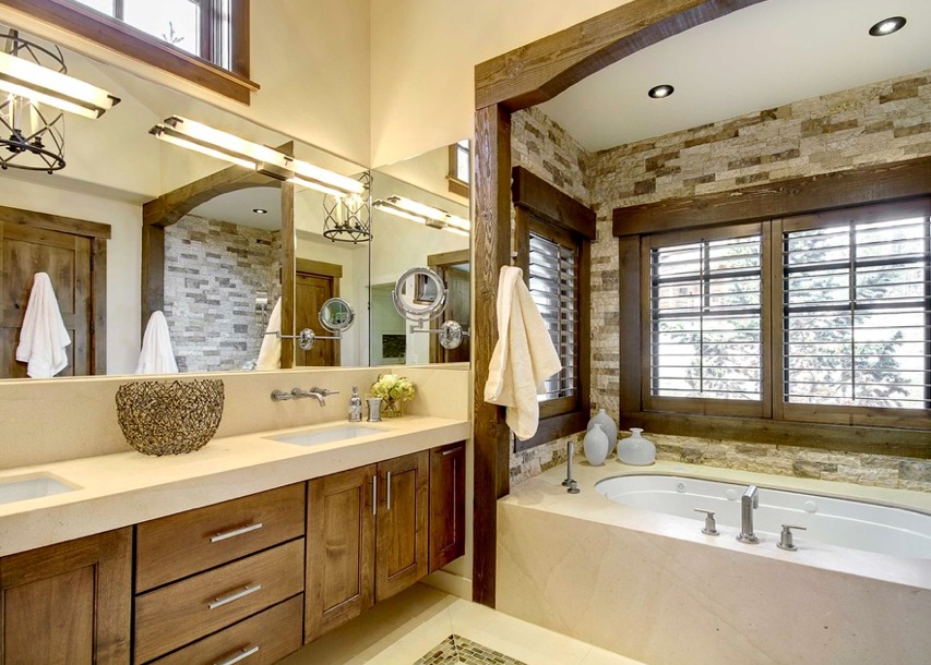 bright rustic bathroom