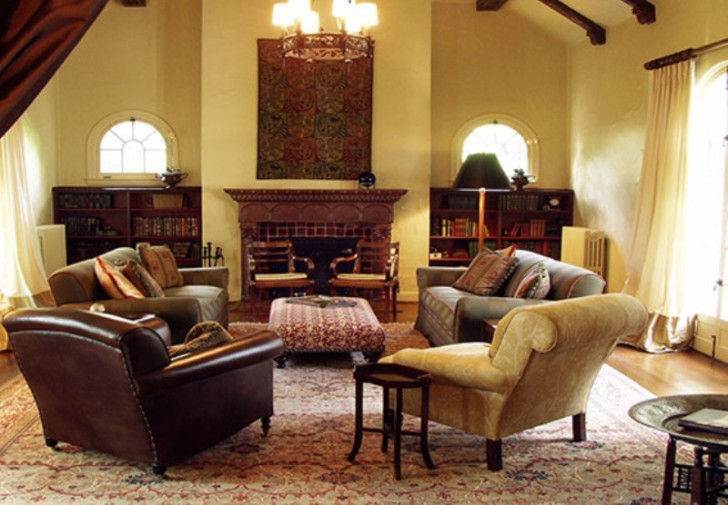 mediterranean style living room f