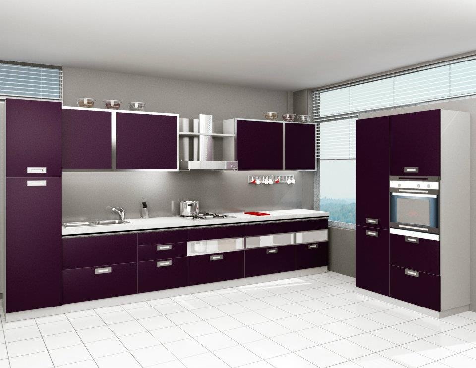 aluminium modular kitchen design