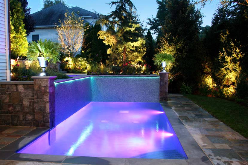 21 Beautiful Swimming Pool Lighting Ideas Contemporary Fiber Optic Rope Lights Landscape Inground Pool