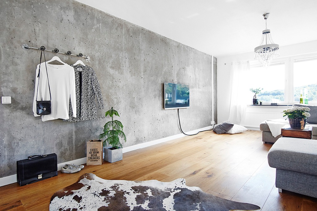 21 Amazing Living Room Designs With Concrete Wall
