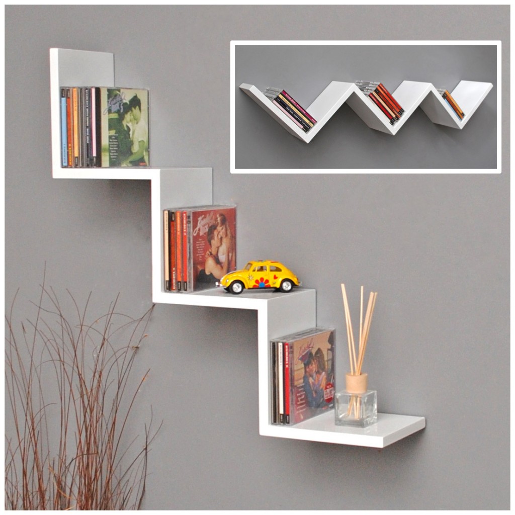18 Zigzag Book Shelf Design Ideas