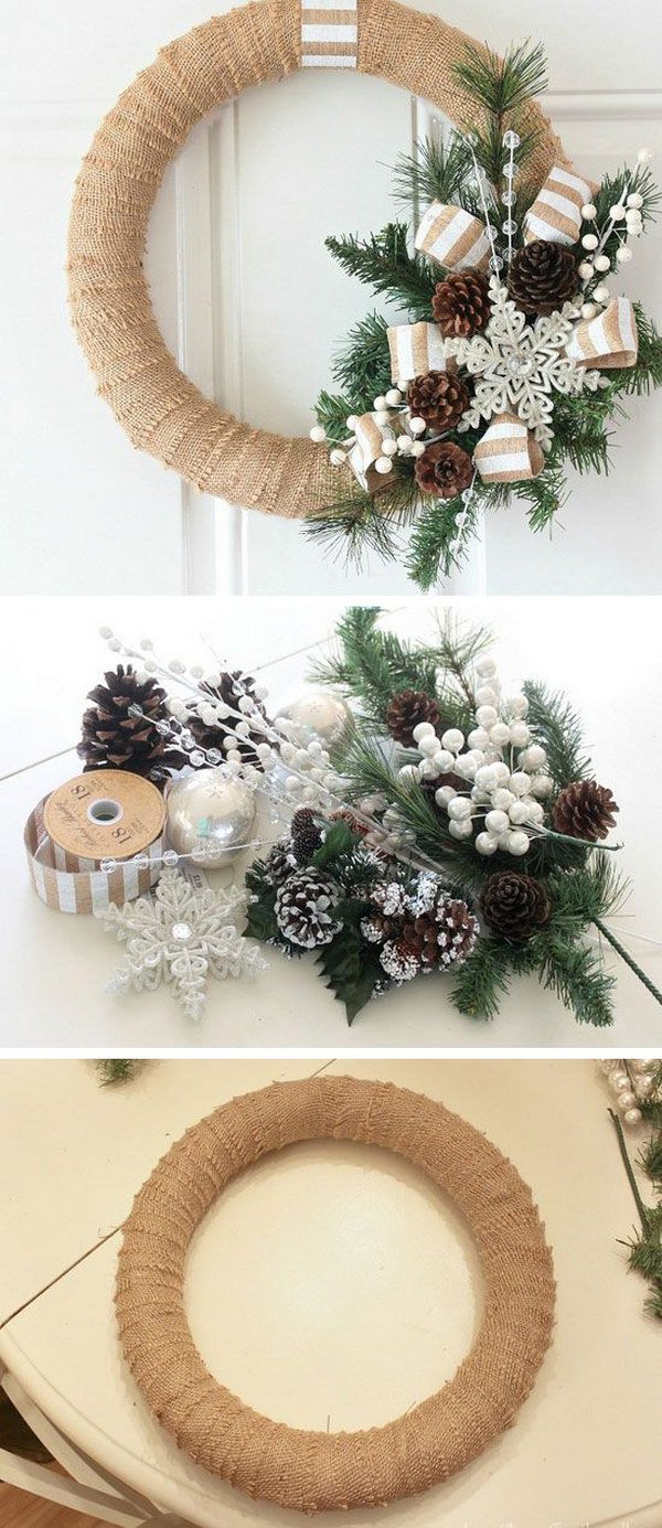 homemade-burlap-christmas-wreath homemade-burlap-christmas-wreath
