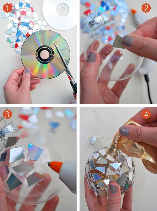 diy-mosaic-ornaments-from-cds diy-mosaic-ornaments-from-cds