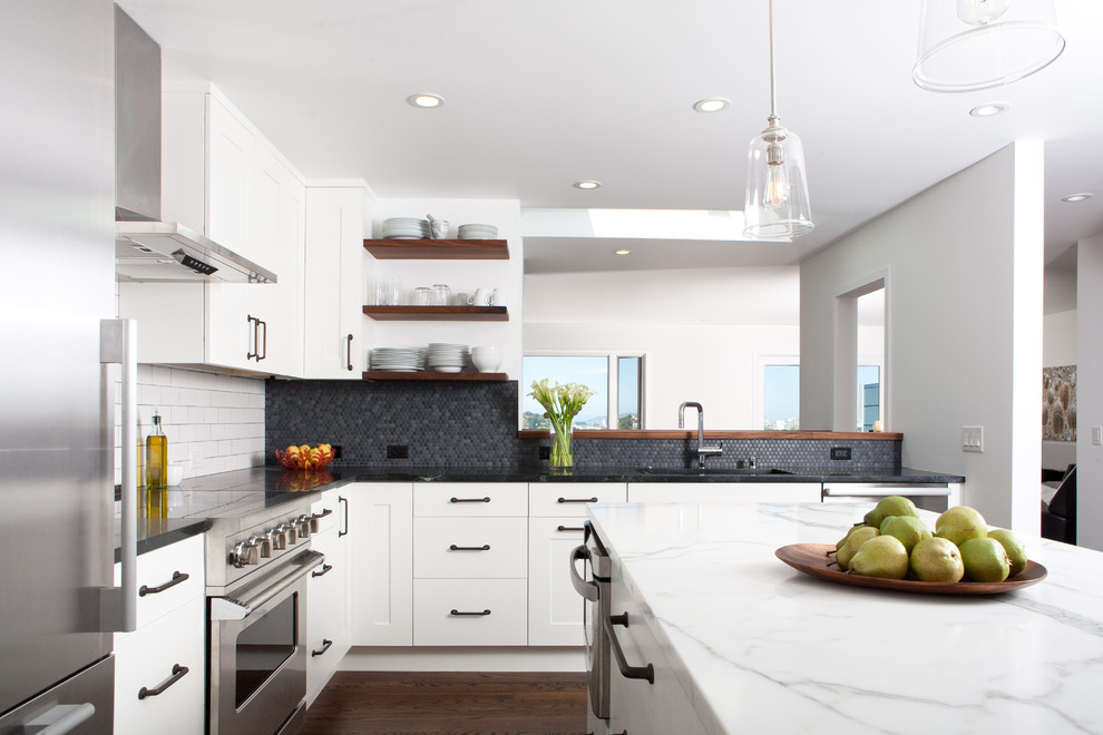 All White Midcentury Kitchen Design All White Midcentury Kitchen Design