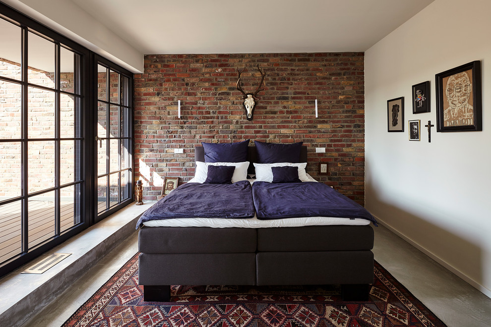 Large Window industrial-bedroom