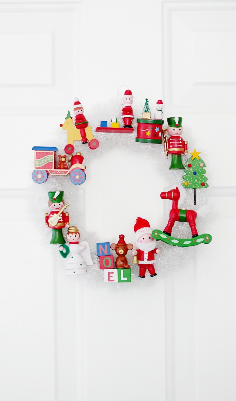 Thrifted Vintage Ornament Wreath Thrifted Vintage Ornament Wreath