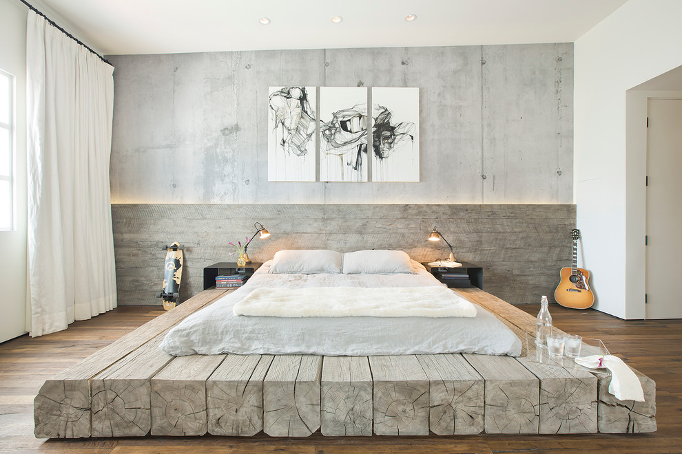 reclaimed log bedroom