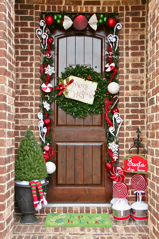 35 Front Door Christmas Decorations Ideas Front Door Christmas Decor