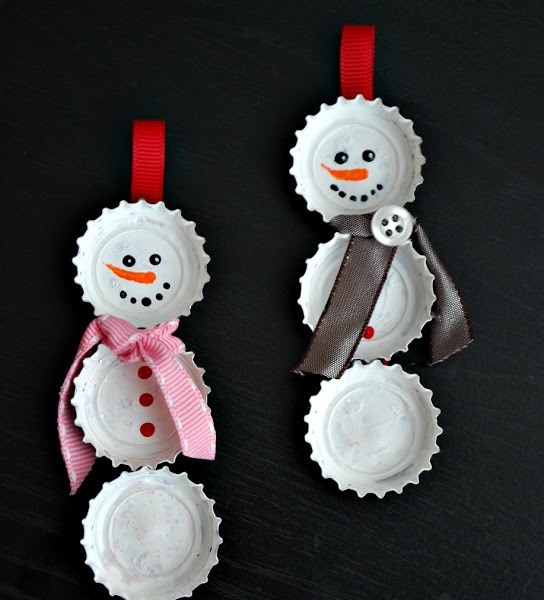 Bottle Cap Snowman Ornaments Thewowdecor Bottle Cap Snowman Ornaments Thewowdecor