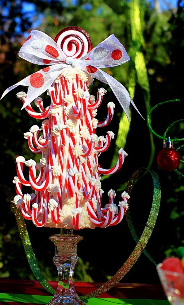 DIY Candy Cane Topiary Trees Thewowdecor DIY Candy Cane Topiary Trees Thewowdecor