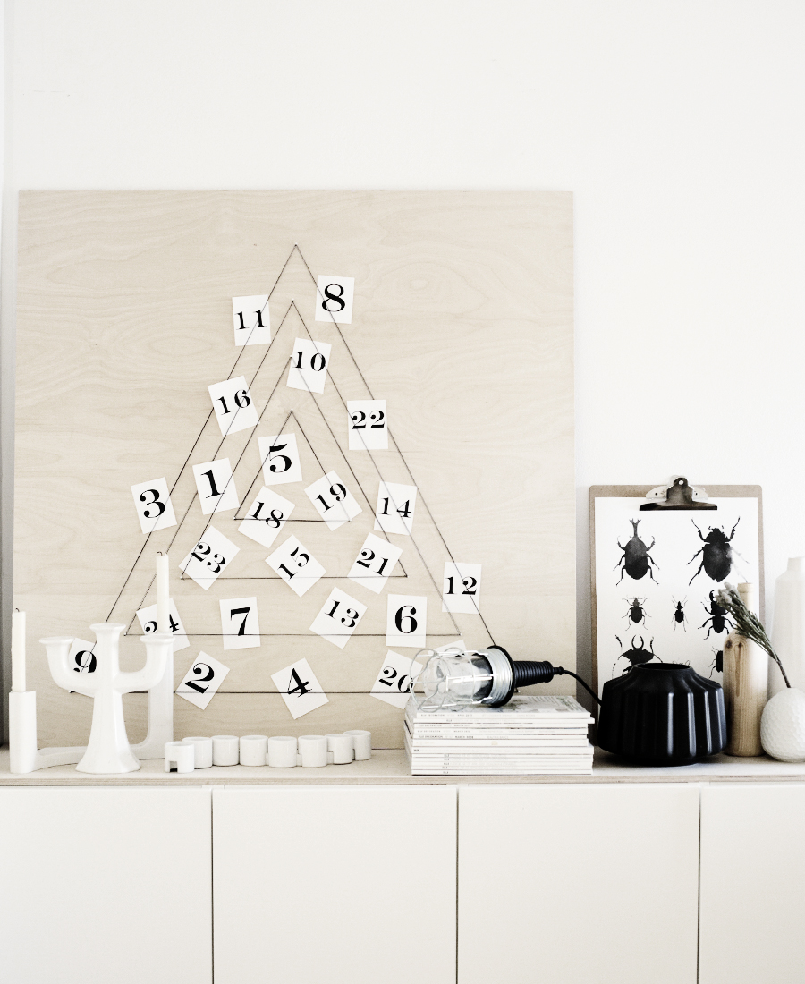 Modern Diy X-mas Calendar Thewowdecor Modern Diy X-mas Calendar Thewowdecor