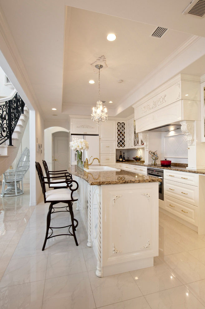Victorian Galley Kitchen With Marble Floor Victorian Galley Kitchen With MArble Floor