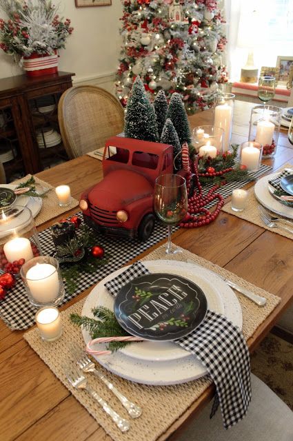 30 Best Country Christmas Decoration Ideas Tablescapes Christmas Tablescape