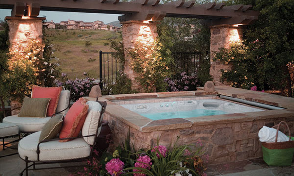 25 Awesome Hot Tub Design Ideas Traditional Patio Design With Square Hot Tub And