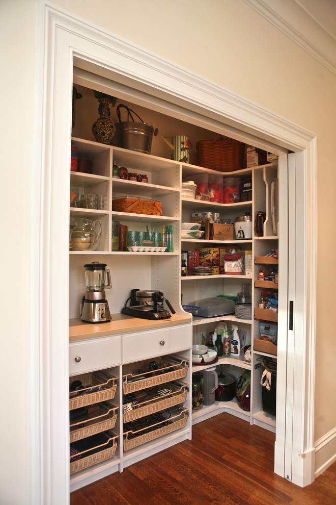 small-walk-in-closet-organization-ideas-Kitchen-Traditional-with-appliance-shelf-converted-closet