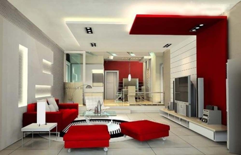 Living Room Modern Ceiling Design Decor Ideas