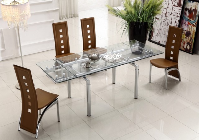 Modern Glass Dining Room Tables : Amazon Com Modern Glass Dining Table Rectangular Glass Dining Room Table Tempered Glass Top With Sturdy Metal Leg For Dining Room Kitchen Table 47 2 X 27 5 X 29 5 In Tables / Glass tables give a bigger sense of size as well as a fresh look to your decor.