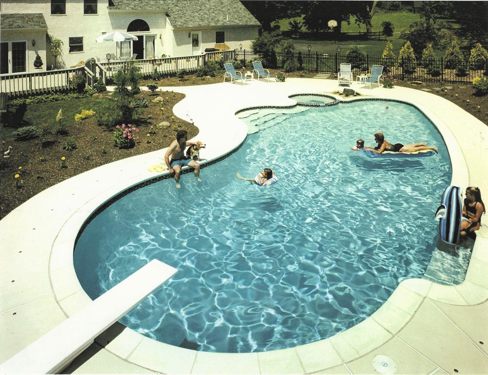 The pool with diving board in use_full