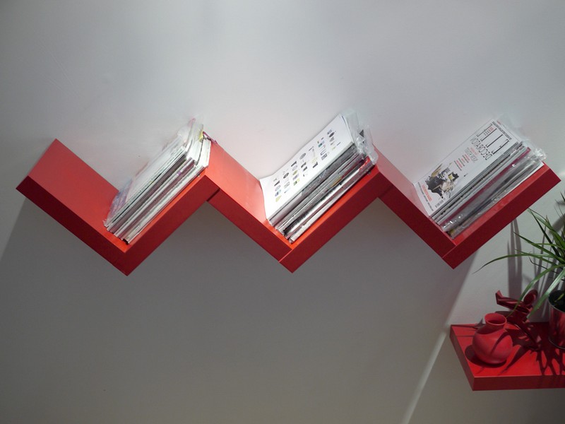 18 Zigzag Book Shelf Design Ideas