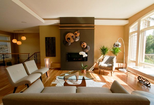Brown-Living-Room-Ideas-with-Wall-Accents