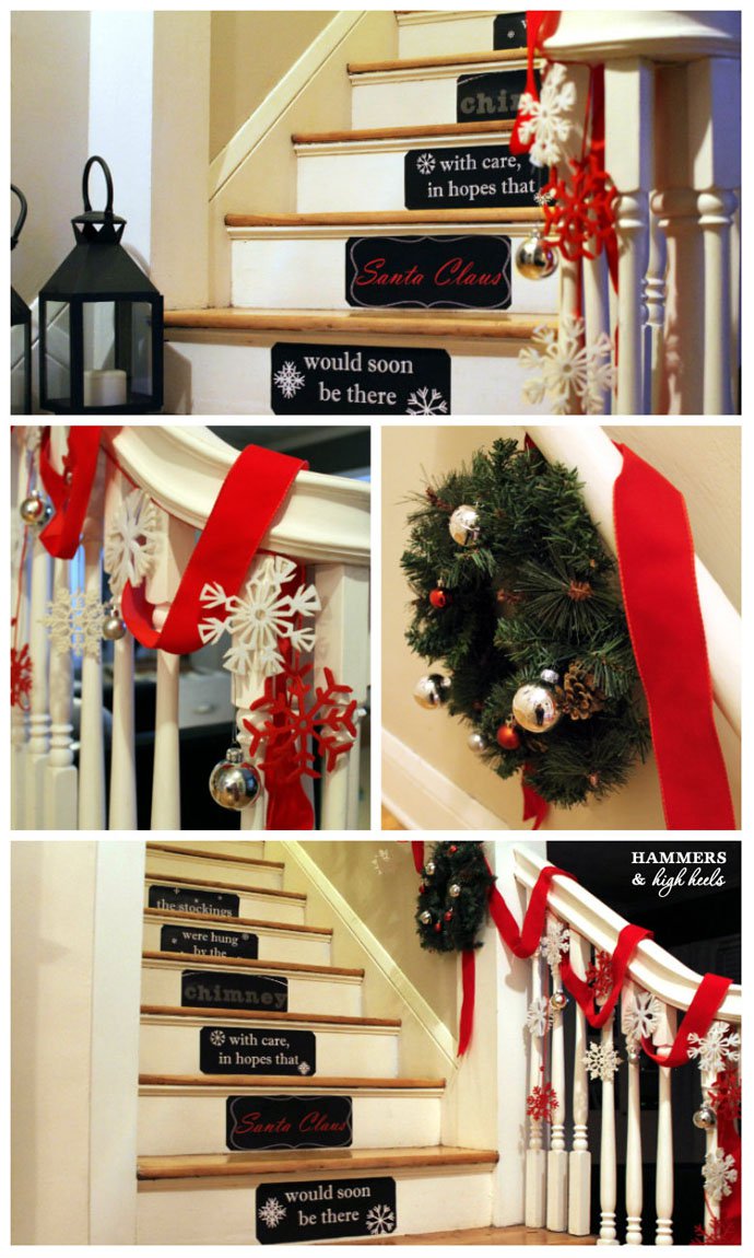 Decorating Stairs For Christmas Creative Decorations