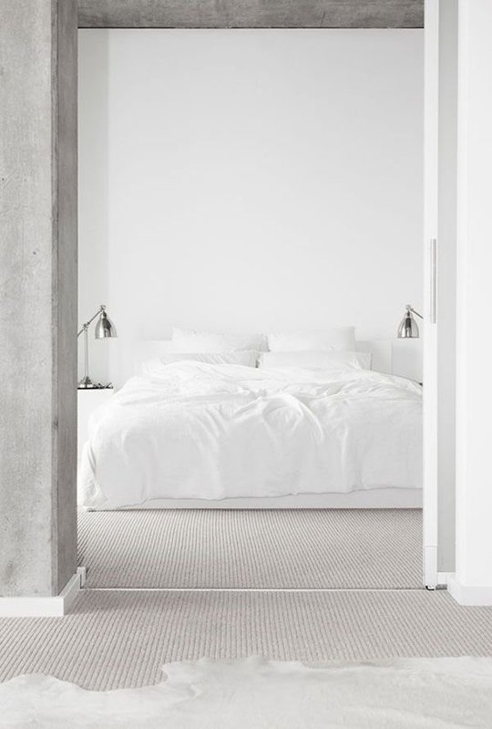 all white bedroom design
