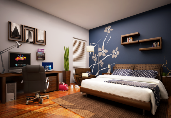blue-accent-wall-bedroom