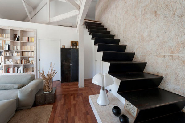 Stairs Covered with Black Marble