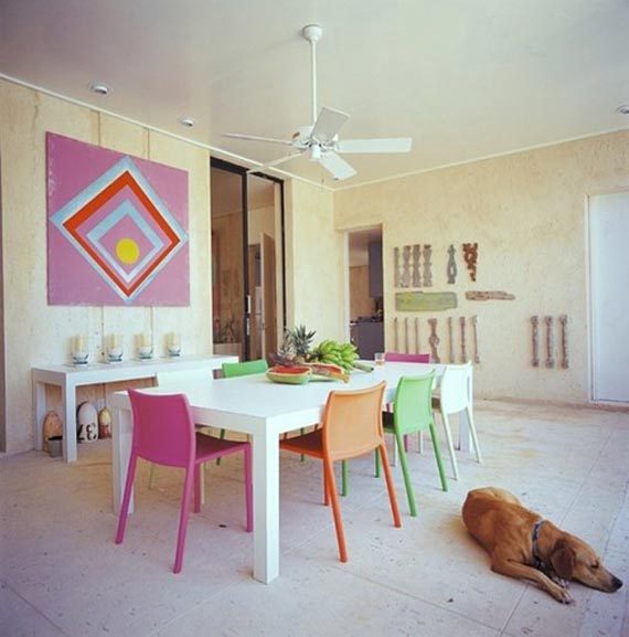 25 Trendy Bright And Colorful Dining Area Colorful Dining Room Ideas With Multicolored Chairs
