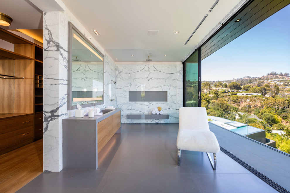 Open Shower Contemporary Bathroom Open Shower Contemporary Bathroom
