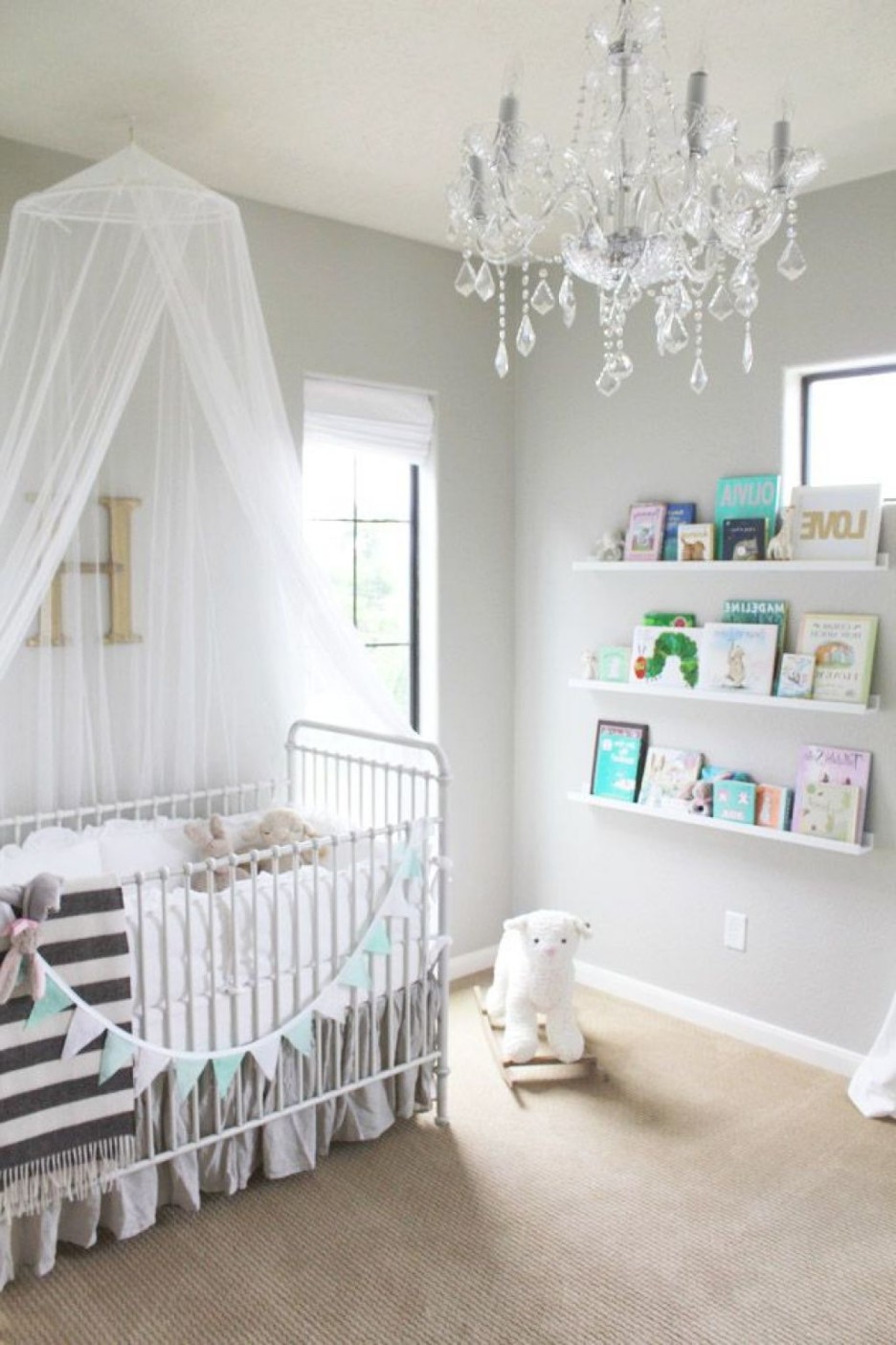 Charming White Baby Room
