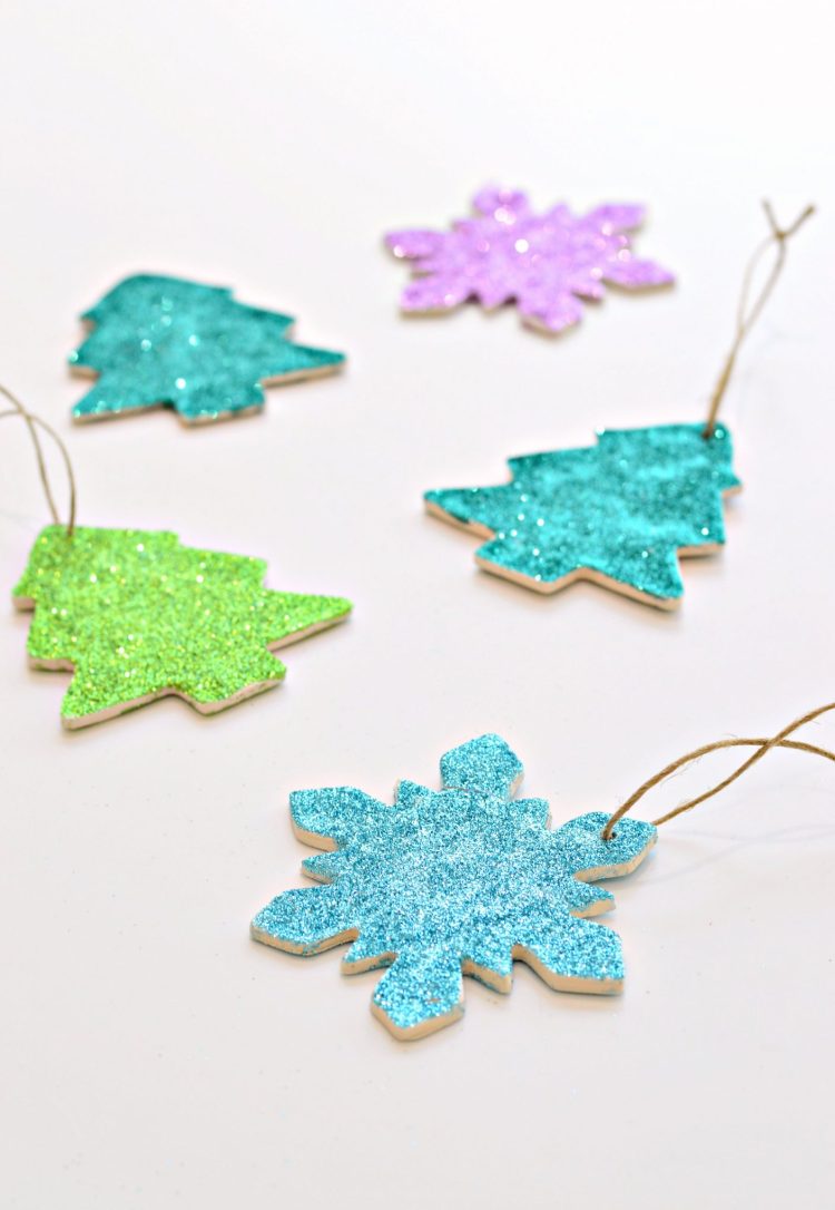 DIY Clay And Glitter Christmas Ornaments