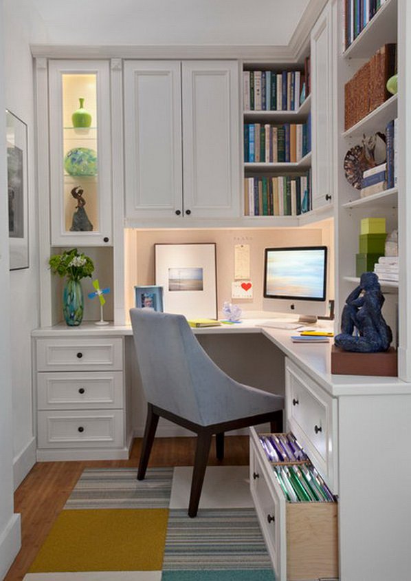 Small White Home Office Interior Design Thewowdecor
